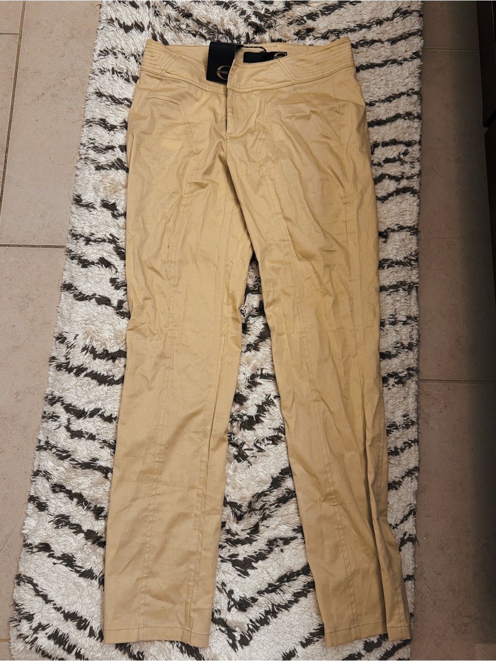 Just Cavalli Beige Straight Leg Women's Pants